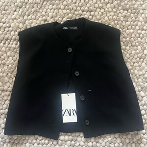 Zara Women's Black Vest